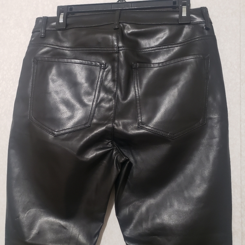 Express Black Leather Pants....size:10 R - Picture 8 of 14